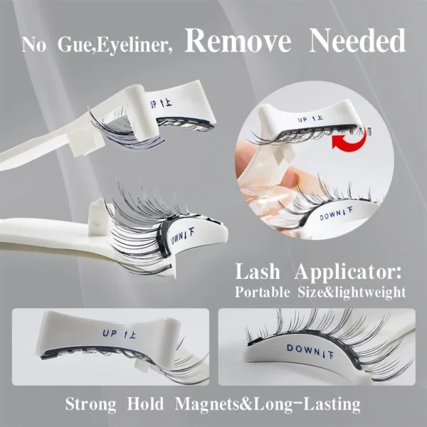 3 Magnets Magnetic Eyelashes Reusable Natural Wispy - Image 5