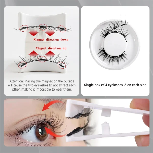 3 Magnets Magnetic Eyelashes Reusable Natural Wispy - Image 6