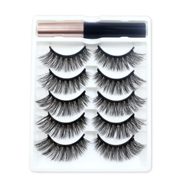 Magnetic Lashes Kit with Applicator Reusable False Eyelashes - Image 6