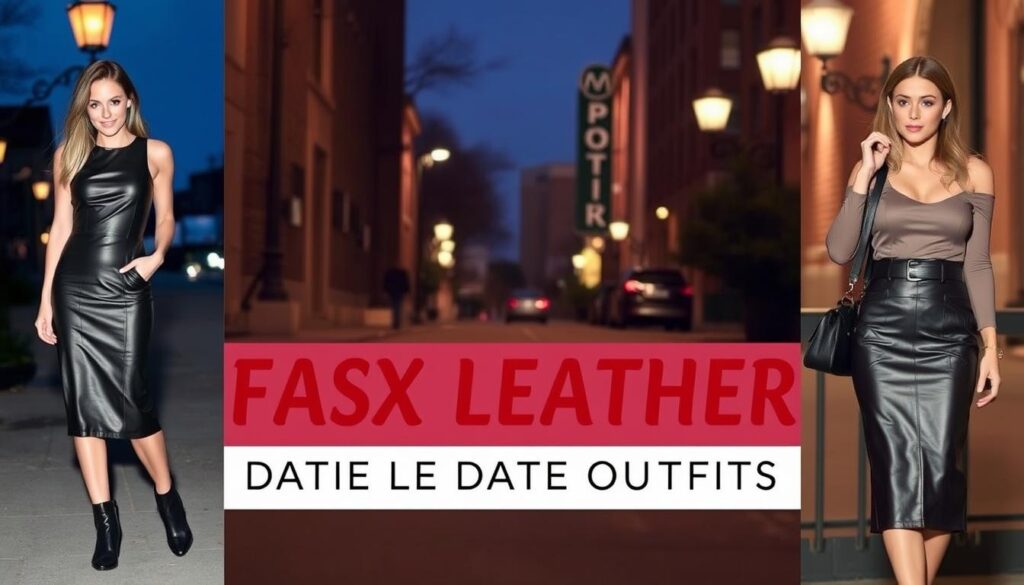 faux leather date night outfits
