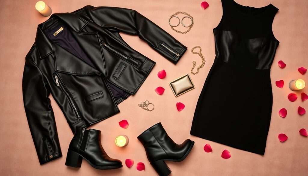 leather accents for date night