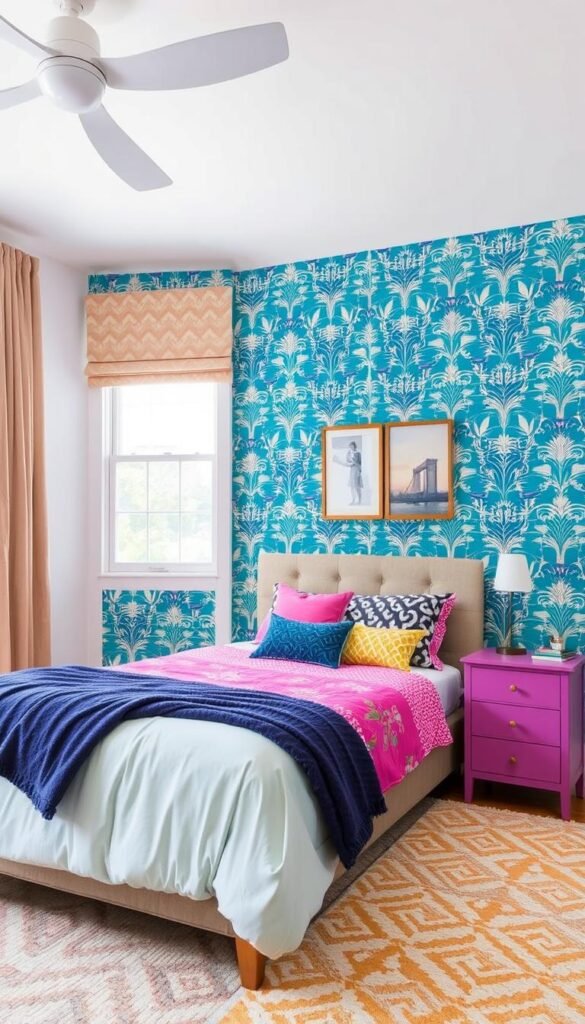 Custom wallpaper for teen bedrooms