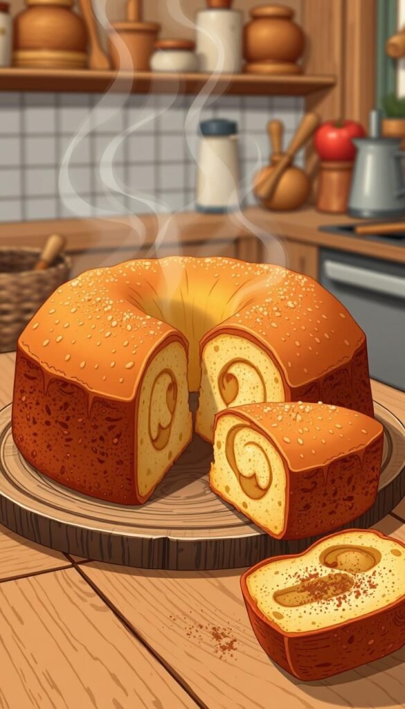 Image of Teddie's Apple Cake fresh out of the oven