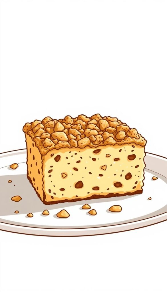 Image of a cinnamon-anise snack cake with a crumbly topping